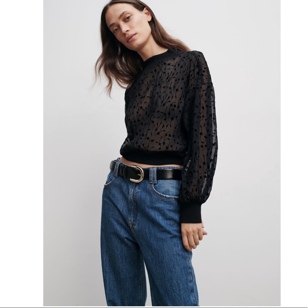 Zara contrast crop top